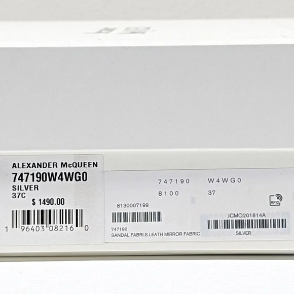 Alexander McQueen Women's Shard Wedge Heel Slide Sandals Size 37 IT (MSRP $1490) - Picture 14 of 14